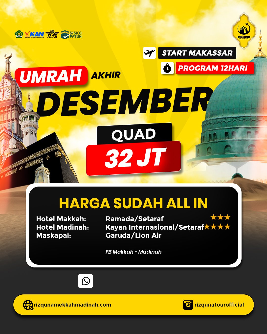 Umrah Akhir Desember Start Makassar