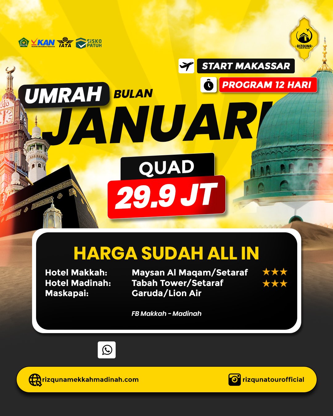 Umrah Bulan Januari Start Makassar